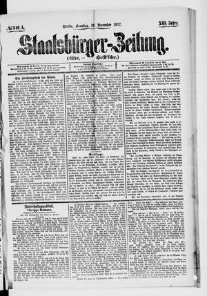 Staatsbürger-Zeitung on Dec 16, 1877