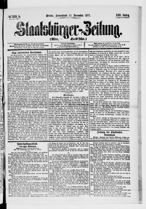 Staatsbürger-Zeitung vom 22.12.1877