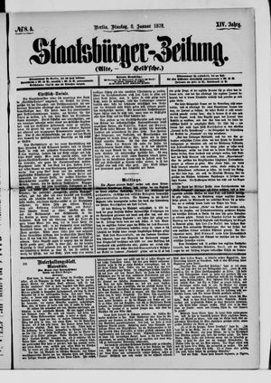 Staatsbürger-Zeitung vom 08.01.1878