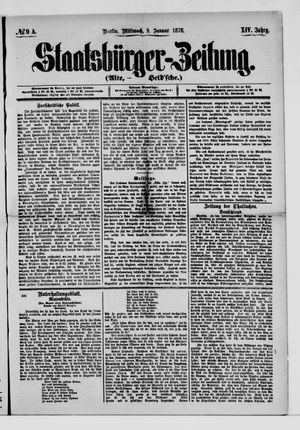 Staatsbürger-Zeitung vom 09.01.1878