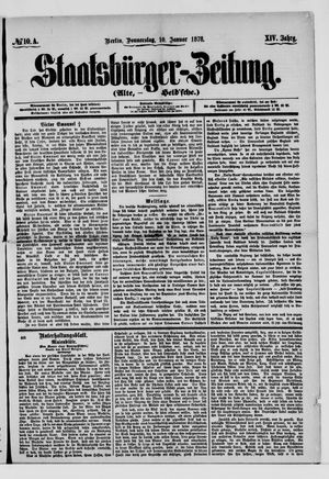Staatsbürger-Zeitung on Jan 10, 1878