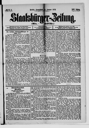 Staatsbürger-Zeitung on Jan 12, 1878