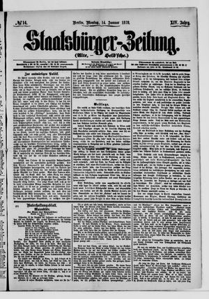 Staatsbürger-Zeitung on Jan 14, 1878