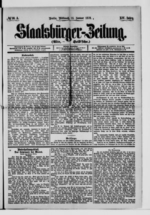 Staatsbürger-Zeitung on Jan 16, 1878