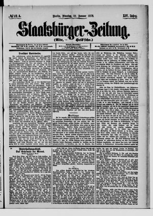 Staatsbürger-Zeitung vom 22.01.1878