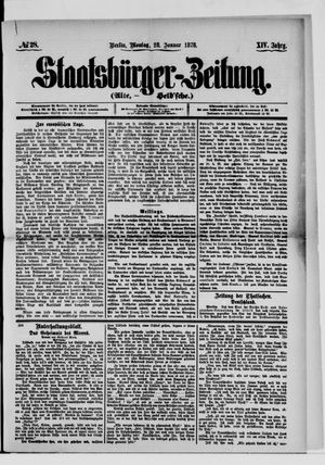 Staatsbürger-Zeitung on Jan 28, 1878