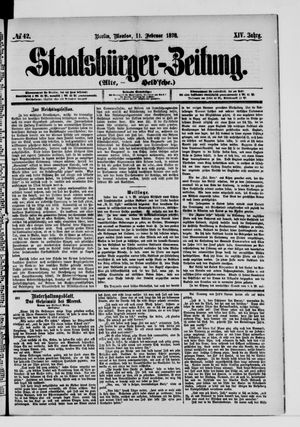Staatsbürger-Zeitung on Feb 11, 1878