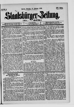 Staatsbürger-Zeitung on Feb 19, 1878