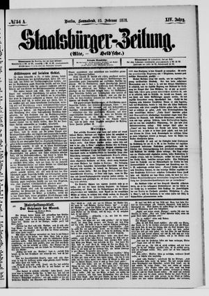 Staatsbürger-Zeitung on Feb 23, 1878