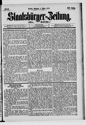 Staatsbürger-Zeitung on Mar 4, 1878