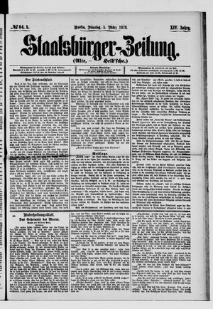 Staatsbürger-Zeitung on Mar 5, 1878