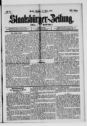 Staatsbürger-Zeitung on Mar 18, 1878