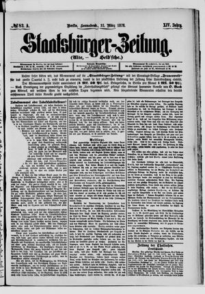 Staatsbürger-Zeitung on Mar 23, 1878