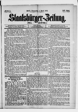 Staatsbürger-Zeitung on Apr 4, 1878