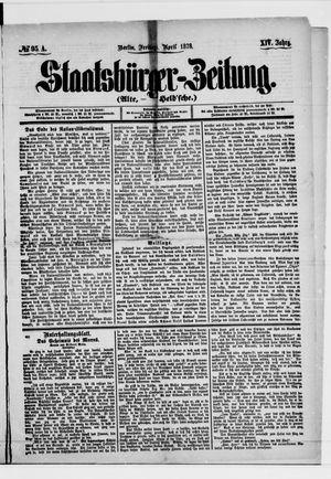 Staatsbürger-Zeitung on Apr 5, 1878
