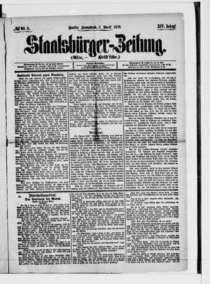 Staatsbürger-Zeitung vom 06.04.1878