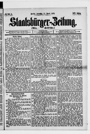 Staatsbürger-Zeitung on Apr 14, 1878