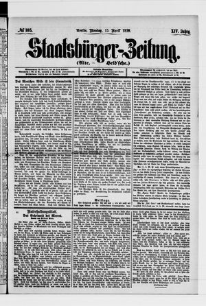 Staatsbürger-Zeitung vom 15.04.1878