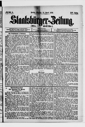 Staatsbürger-Zeitung on Apr 16, 1878