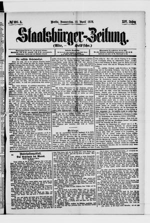 Staatsbürger-Zeitung vom 18.04.1878