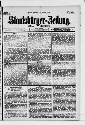 Staatsbürger-Zeitung on Apr 21, 1878