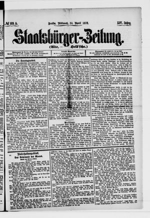 Staatsbürger-Zeitung on Apr 24, 1878