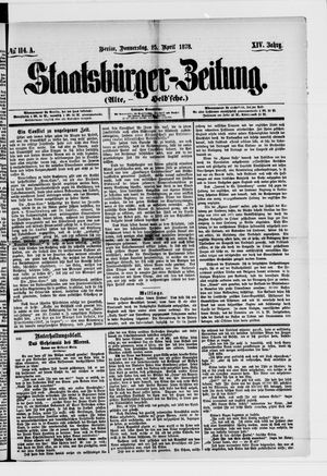 Staatsbürger-Zeitung on Apr 25, 1878