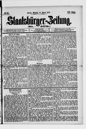 Staatsbürger-Zeitung on Apr 29, 1878