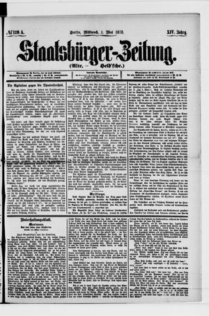 Staatsbürger-Zeitung on May 1, 1878