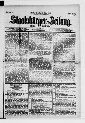 Staatsbürger-Zeitung on May 5, 1878
