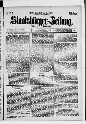 Staatsbürger-Zeitung vom 11.05.1878