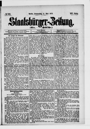 Staatsbürger-Zeitung on May 16, 1878