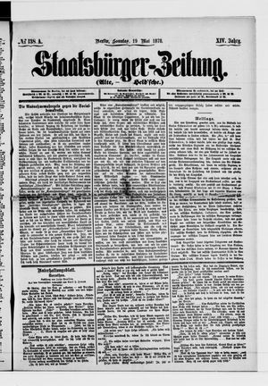 Staatsbürger-Zeitung on May 19, 1878