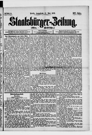 Staatsbürger-Zeitung vom 25.05.1878