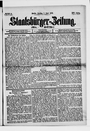 Staatsbürger-Zeitung on Jun 7, 1878