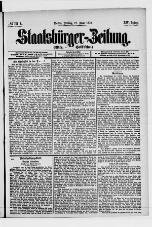 Staatsbürger-Zeitung on Jun 21, 1878