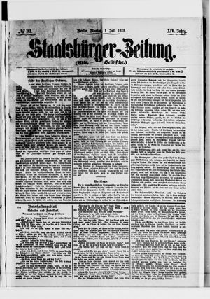 Staatsbürger-Zeitung on Jul 1, 1878