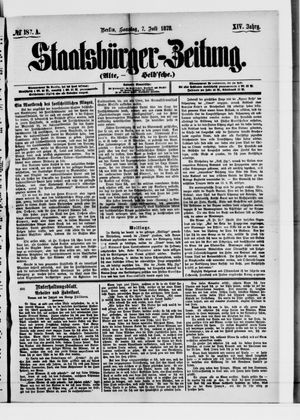 Staatsbürger-Zeitung on Jul 7, 1878