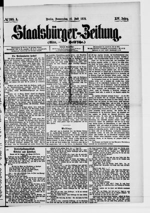Staatsbürger-Zeitung on Jul 25, 1878
