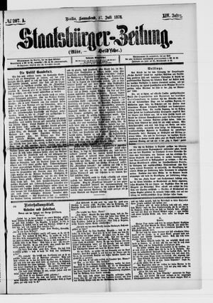 Staatsbürger-Zeitung vom 27.07.1878