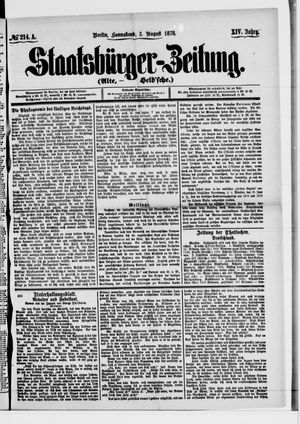 Staatsbürger-Zeitung vom 03.08.1878