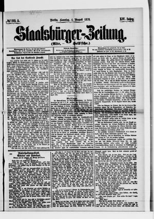 Staatsbürger-Zeitung on Aug 4, 1878