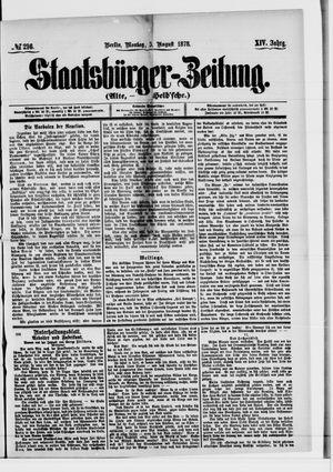 Staatsbürger-Zeitung on Aug 5, 1878