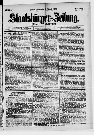 Staatsbürger-Zeitung on Aug 8, 1878
