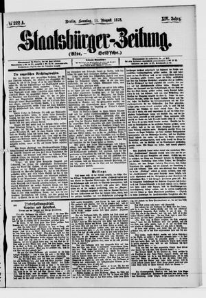 Staatsbürger-Zeitung vom 11.08.1878