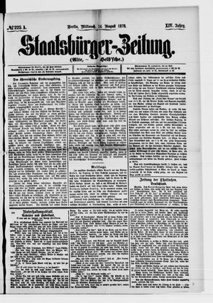 Staatsbürger-Zeitung vom 14.08.1878