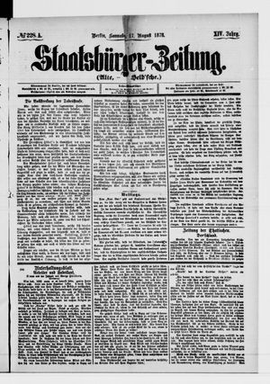 Staatsbürger-Zeitung vom 17.08.1878