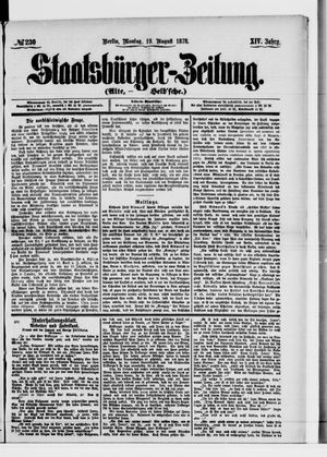 Staatsbürger-Zeitung vom 19.08.1878