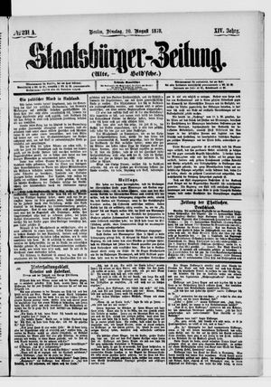 Staatsbürger-Zeitung on Aug 20, 1878