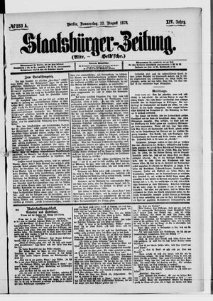 Staatsbürger-Zeitung vom 22.08.1878